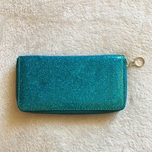 Teal Glitter Wallet